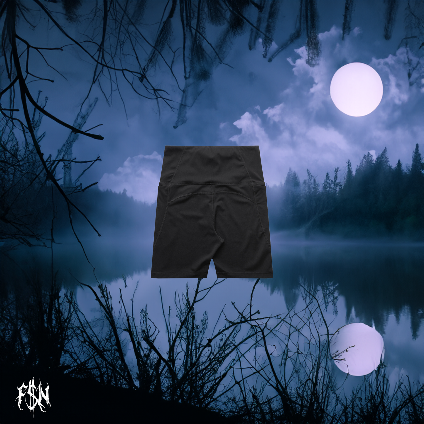 FSN LA WMN'S BIKER SHORTS | BLACK